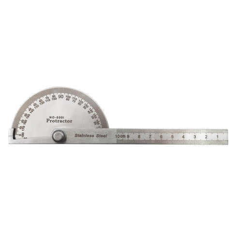 Angle Protractor, Stainless Steel Angle Ruler Finder 0-180 Degrees, 10 cm Woodworking Measure Tool