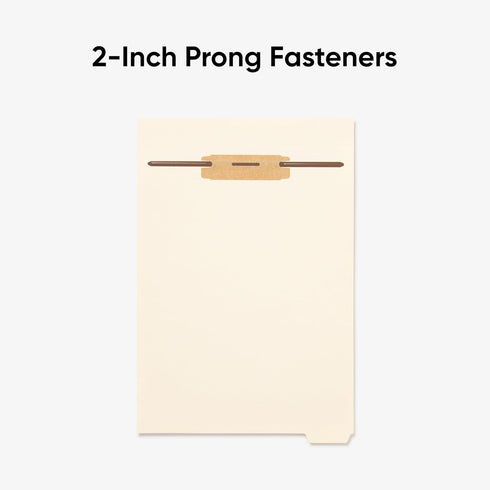 Smead Stackable Folder Dividers with Fasteners, 25 Count, Manila, Letter Size, Bottom 1/5-Cut Tab