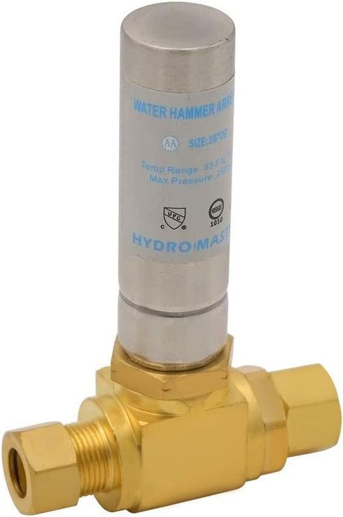 HYDRO MASTER Tee Water Hammer Arrestor, 3/8" OD Comp. x 3/8" OD Female Comp.
