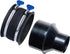 POWERTEC 4 Inch to 2-1/2 Inch Reducer and Dust Control Flex Cuff with Stainless Steel Key Hose Clamps