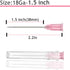 100 Pcs 18Ga 1.5 Inch/38mm Luer Lock Lab Utensils Dispensing Needle, Individually Sealed