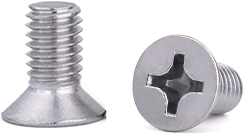 NGe M4X8mm Stainless Steel Flat Head Cross Screw, 100PCS Countersunk Head Screw