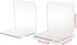 YS0911 2Pcs Clear Acrylic Bookends L-Shaped Desk Organizer Desktop Holder School S Stands for Display Plastic