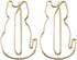 Cat Shaped Paper Clips, Thickened Metal, Unique Stylish MultiFunction, 12 Pcs for Office School, Gold