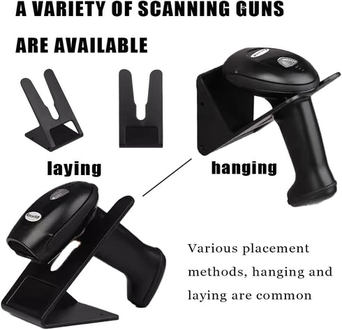 DDRAUY Barcode Scanner Holder, Universal Barcode Scanning Bar-Code Reader Cradle Holder Wall Mount Fit with Hardware
