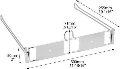 QWORK T-Shirt Bag Rack Holder - 2 Pack Versatile Stand for Grocery Stores, Kitchens, and Retail