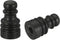 PATIKIL 1" Tall Iron Lamp Finials Cap Knob, 2Pcs Tapped 1/4-27 Lamp Screw Holder for Shade Decorations (Black)