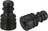PATIKIL 1" Tall Iron Lamp Finials Cap Knob, 2Pcs Tapped 1/4-27 Lamp Screw Holder for Shade Decorations (Black)