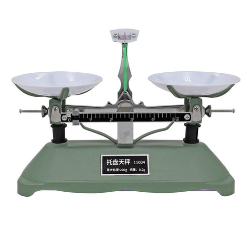 HHNIULI 200g Balance Scale for Classroom, Mechanical Tray Balance Scale with Tweezers and Weights for Kids