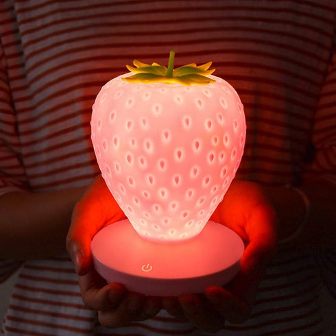 ANQIA Led Color Changing Cute Touch Strawberry Night Light Table Lamp for Bedroom, Dresser, Living Room, Kids Room