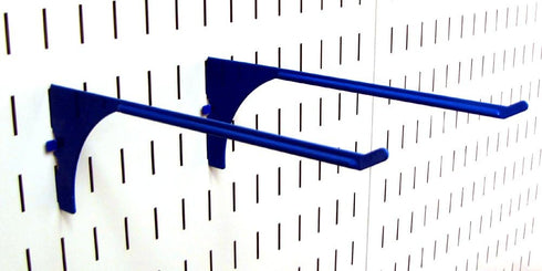 Wall Control 9-Inch Reach Extended Slotted Hook Pair - Blue (10-ER-004 BU)