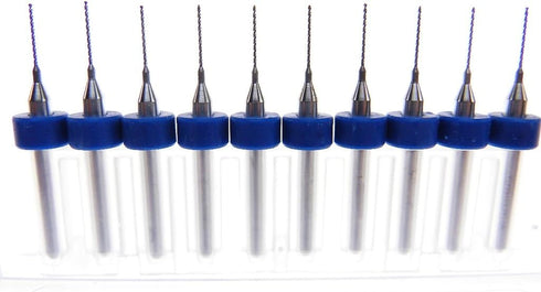 Versatile Tungsten Micro Drill Bits, Japanese Made for CNC PCB Installation, Toy Making, Arts & Crafts (.50mm)