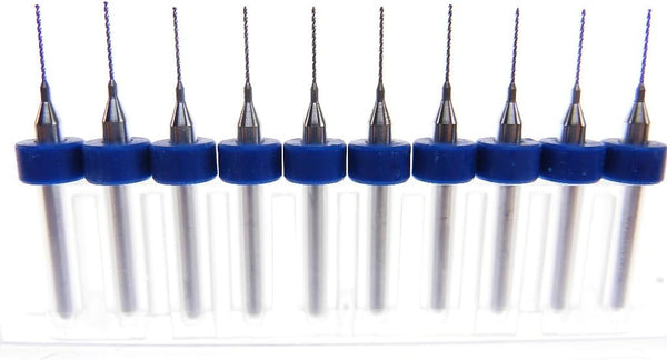 Versatile Tungsten Micro Drill Bits, Japanese Made for CNC PCB Installation, Toy Making, Arts & Crafts (.50mm)