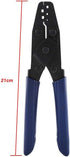 22-10 8 Inch Professional AWG Wiring Harness Crimp Plier, Open Crimper, Blue Handle, High-Carbon