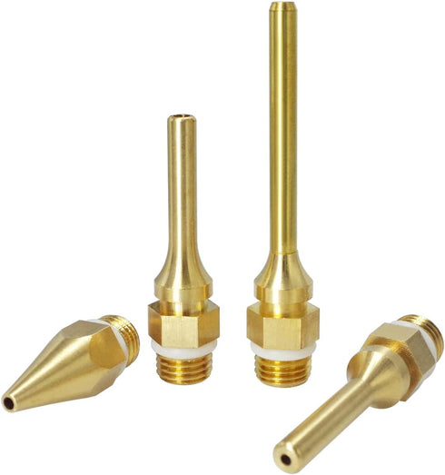 Wolfride 4Pcs Glue Gun Nozzle Set, Interchangeable Copper Nozzle, 10.8mm Thread, Bore Diameter 2mm 3mm