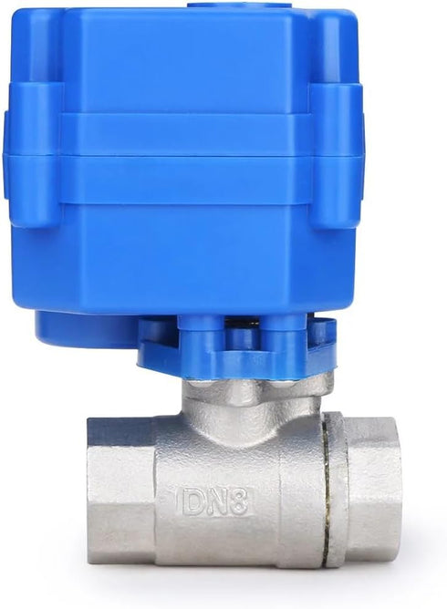1/4" 304SS 9-24V 2 Setup U.S. Solid Motorized Ball Valve- NSF Certified Ball Valve with Full Port, AC/DC and Wire Auto