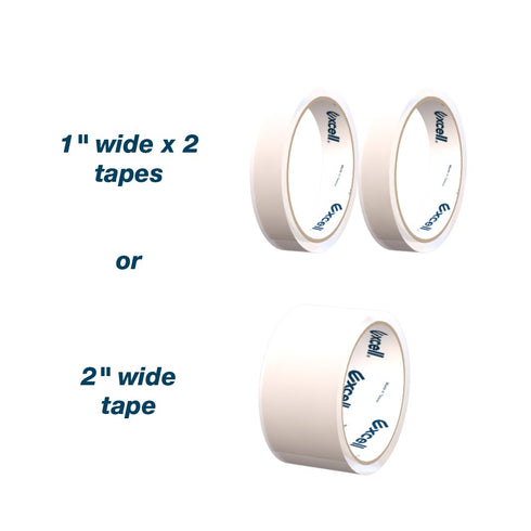 excell EX-17/3P Steel Desk Top Tape Dispenser, 3" Wide with Padded Foam Base, Blue/Grey
