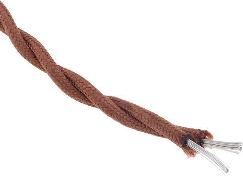 RTNLIT 11.8Ft Twisted Cloth Covered Lamp Cord, 18-Gauge Fabric Electrical Cord with Switch