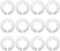 Wall Split Flange Plastic Escutcheon Ring, White, Fits 32mm/1.26" Outer Diameter Wall Pipe, Pack of 12