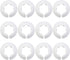 Wall Split Flange Plastic Escutcheon Ring, White, Fits 32mm/1.26" Outer Diameter Wall Pipe, Pack of 12