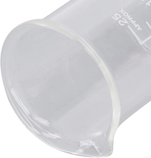 10PCS Glass Beakers Set, 25mL Graduated Measuring Beaker, Thick Walled Experiment Beaker Cups with Scale