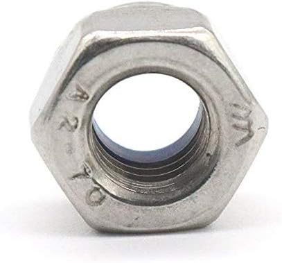 M8 x 1.25mm Nylon Insert Hex Lock Nuts, Stainless Steel Lock Nut Assortment Kit, 100PCS