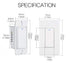 MoesGo WiFi Wall Push Button Smart Light Switch, Multi-Control, 2.4GHz WiFi, Works with Alexa and Google Home, White