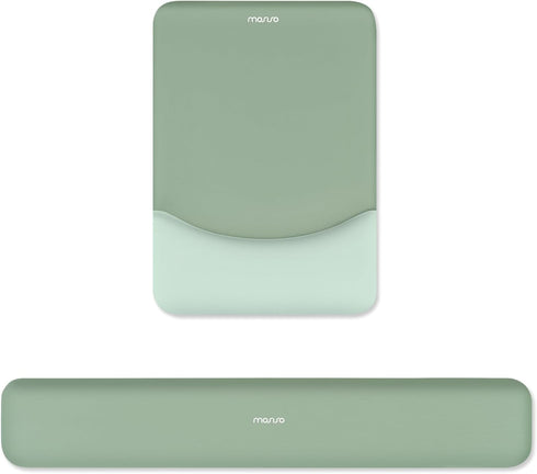 MOSISO Wrist Rest Support for Mouse Pad&Keyboard Set, Rectangular Ergonomic Mousepad Non-Slip