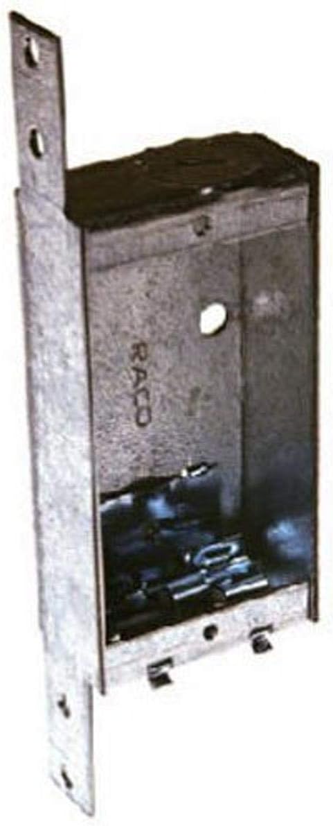 3-3/4 in. x 2 in. Switch Box, Nongangable, 1 in. Deep, One 1/2 in. KO & NMSC Clamps,Grey by RACO