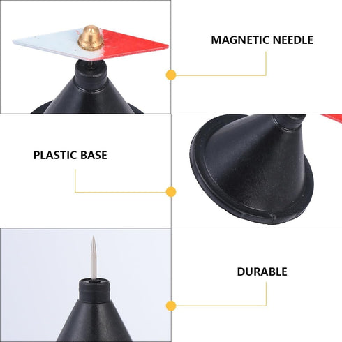 ULTECHNOVO Wing-Shaped Magnetic Needle Science Teaching Aid with Stand for Electromagnetic Induction Demonstration
