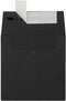 LUXPaper Square Invitation Envelopes, Midnight Black - Peel & Press, 3 1/4" x 3 1/4", 50 Qty, 80lb. Text