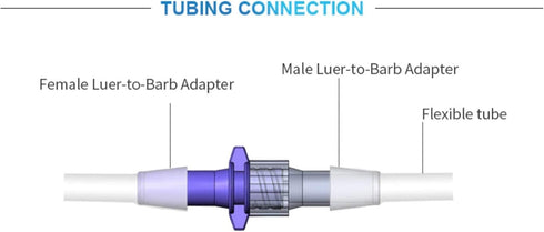 BleedZone - Male Luer Lock Connector - 5/32"" Hose Barb Fittings, PP Polypropylene Hose Luer Lock Adapter, 10x Hose Barb Adapter Luer Fittings for Laboratory Equipment, Luer Lock Tubing Barb Adapter by RSN