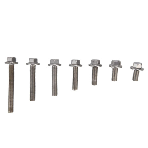 Flanged Hex Head Bolts Assortment Kit, 70 Pcs M5 Flange Hexagon Screws, Stainless Steel Hardware Accessory