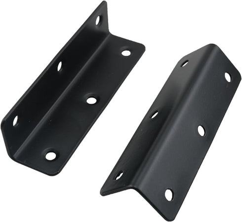 TAODAN 4PCS 100x27x27mm 90 Stainless Steel Black Long Strip Corner Code Metal L Shape Bracket with Mounting Screws