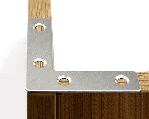 HDTXZYGOOD 1.5x1.5 Inch, 40 Pack, L Corner Brackets, Silver Metal Flat Braces, Decorative Iron Support for Wood
