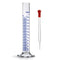 Thick Glass Graduated Cylinder, Measuring Liquid Lab Hexagon Base, 250ML with One Glass Dropper