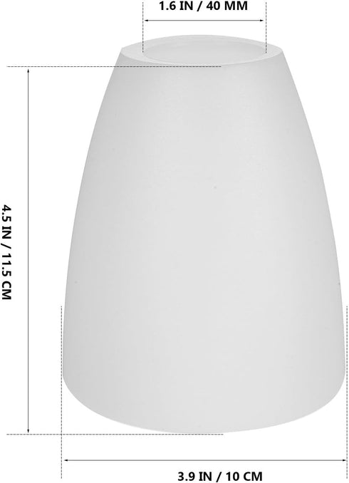 40Mm Garneck Plastic Lamp Shade Replacement Center Hole White Desk Lamp Cover Decorative Lampshade for Nightstand