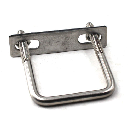M8x40x65mm Square U Bolt, 304 Stainless Steel Tie Down U Bolt (Pack of 2)