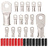 8Pcs 2/0 AWG Heavy Duty Tinned Copper Wire Lugs with 16Pcs Heat Shrink Tubing, Battery Cable Ends, Copper Ring Terminals