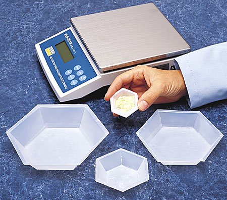 Plastic Hexagonal Weigh Boats Micro Dish 100pk