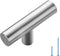 Ravinte 1 Piece Silver T Bar Cabinet Knob, 2 Inch Brushed Nickel Drawer Handle