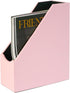UnionBasic Magazine File Holder - Leatherette Desktop Document Organizer for Home Office Paper Storage, Pink