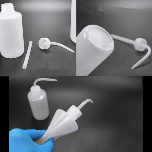 Yuelong 2Pcs Plastic Squeeze Bottle, 250ml Safety Wash Bottle with Scale Labels for Medical Use