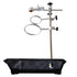 Laboratory Stands Support, 16" Lab Stand with Cast Iron Base, Ring Stand with Burette Clamp and Flask Ring Clamps