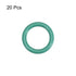 uxcell Fluorine Rubber O-Rings, 17mm OD 12.2mm ID 2.4mm Width FKM Seal Gasket for Machinery Plumbing, Green, 20 Pack