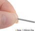2pcs 0.0591" Pin Gage 1.50mm Diameter Metric Tolerance 0.001mm Class X Plug Gage Pin, Bearing Steel Go No-Go Plug Gage