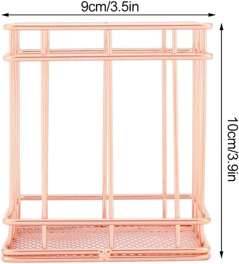 Iron Storage Basket for Makeup Organizer - Small Things Desktop Decor Iron Box Rose Gold