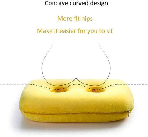 Diumy 46x36x8cm Orthopedic Seat Cushion,Memory Foam Double Hole Cushion,Sit Bone Relief Cushion for Butt,Lower