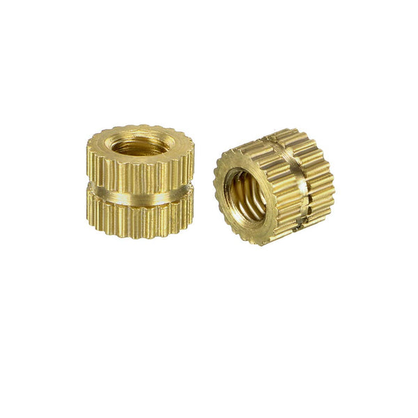 uxcell Knurled Insert Nuts - 50Pcs M3 x 4mm Length x 5mm OD Female Thread Brass Insert Nut for 3D Printer
