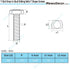 M8 x 35mm T-Slot Drop-in Stud Sliding Bolts, 304 Stainless Steel 18-8, Full Thread, 5 PCS
